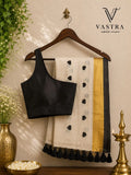 Black Heart Mul Cotton Saree