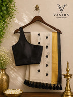 Black Heart Mul Cotton Saree