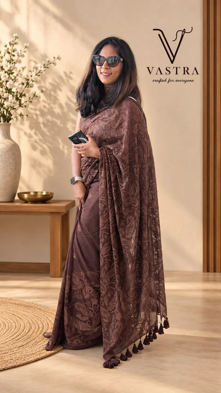 Mul Cotton Chikankari Saree