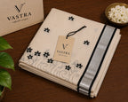 Kerala Soft Cotton Saree with Floral Embroidery