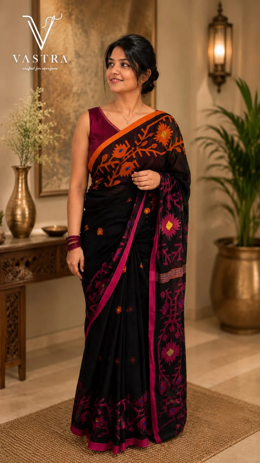 Mul Cotton Jamdani Saree