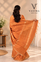 Mustard Kota Slub Silk Saree with Blouse