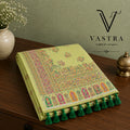 Pashmina Kashmiri Meenakari Green Saree