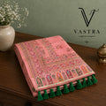 Pashmina Kashmiri Meenakari Pink Saree