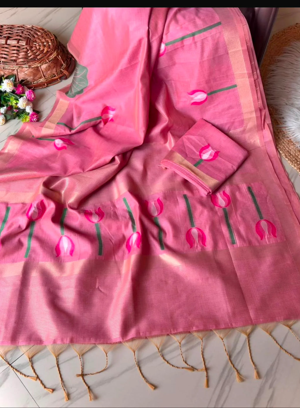 Premium Soft Linen Cotton Saree